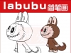 儿童涂色上色简笔画设计拉布布labubu卡通人物绘画插画手绘素材