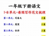 一年级下册语文1-8单元看图写话范文16篇，17页PDF可打印电子版学习资料