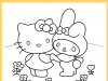 卡通三丽鸥美乐蒂JPG半成品线稿图儿童绘画线描涂色电子素材