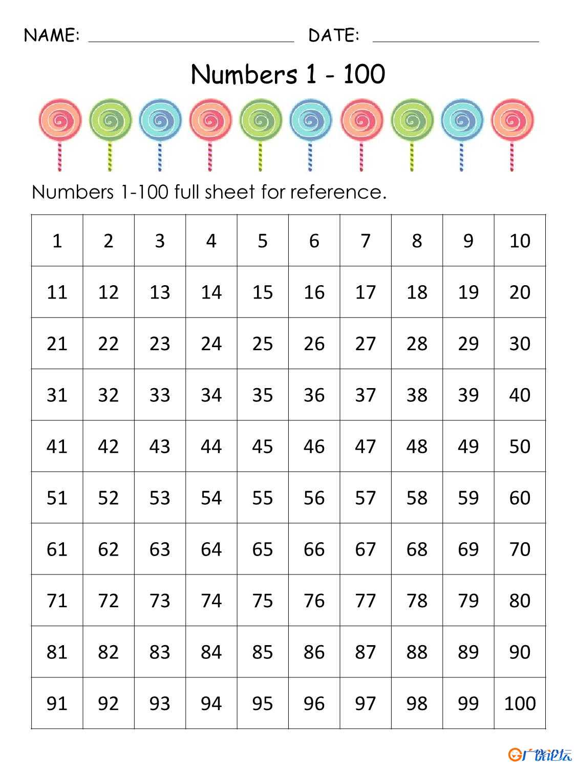 1-100丢失的数字专题素材包2 可打印pdf数学启蒙教材 数学亲子游戏 共16页