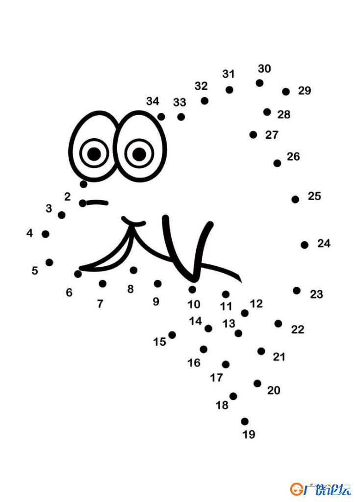 数字连线_19 可打印PDF 亲子互动数字游戏