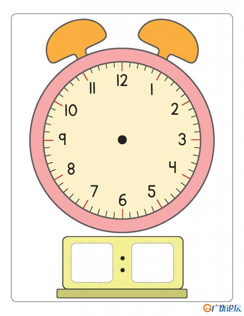 幼小衔接必要知识点——认识时钟，学习时间，素材可打印