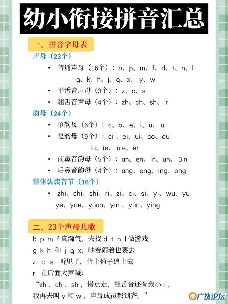 幼小衔接拼音专项汇总，12页PDF