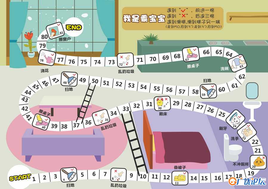 我是乖宝宝（习惯养成），幼儿棋类益智游戏，自制儿童桌游PDF素材可打印