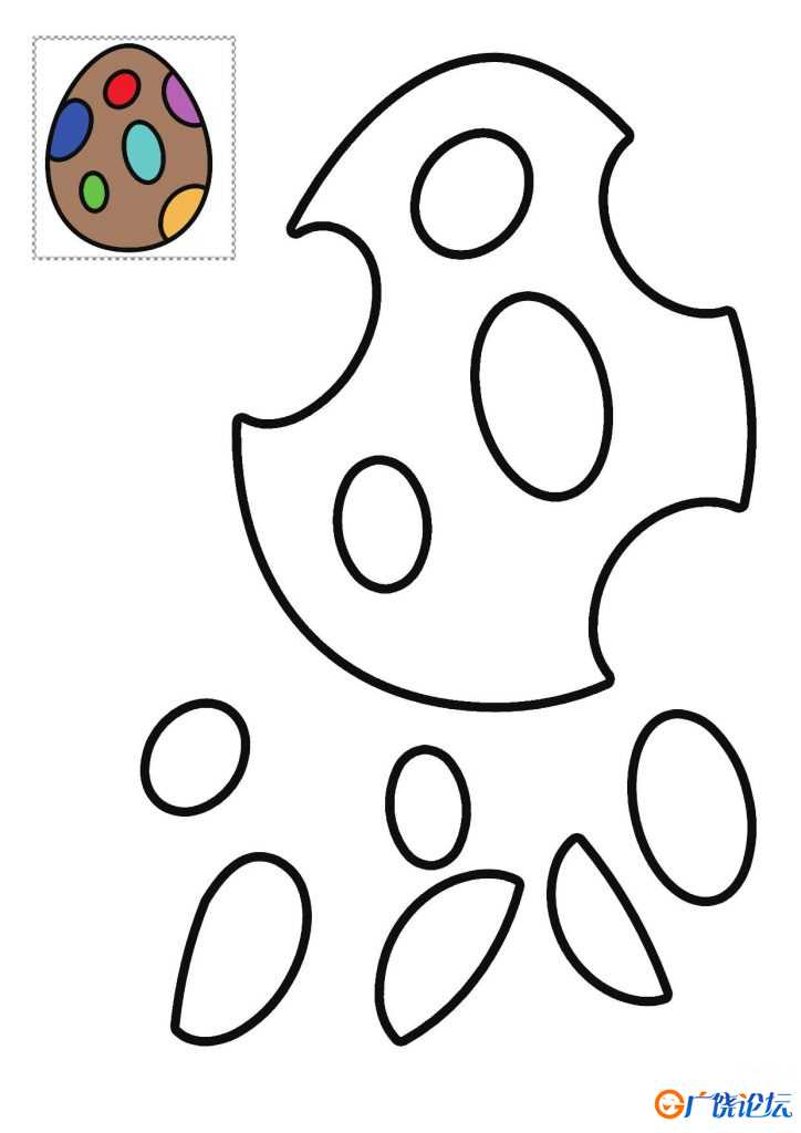 剪切拼贴并给图画填上颜色，11页PDF