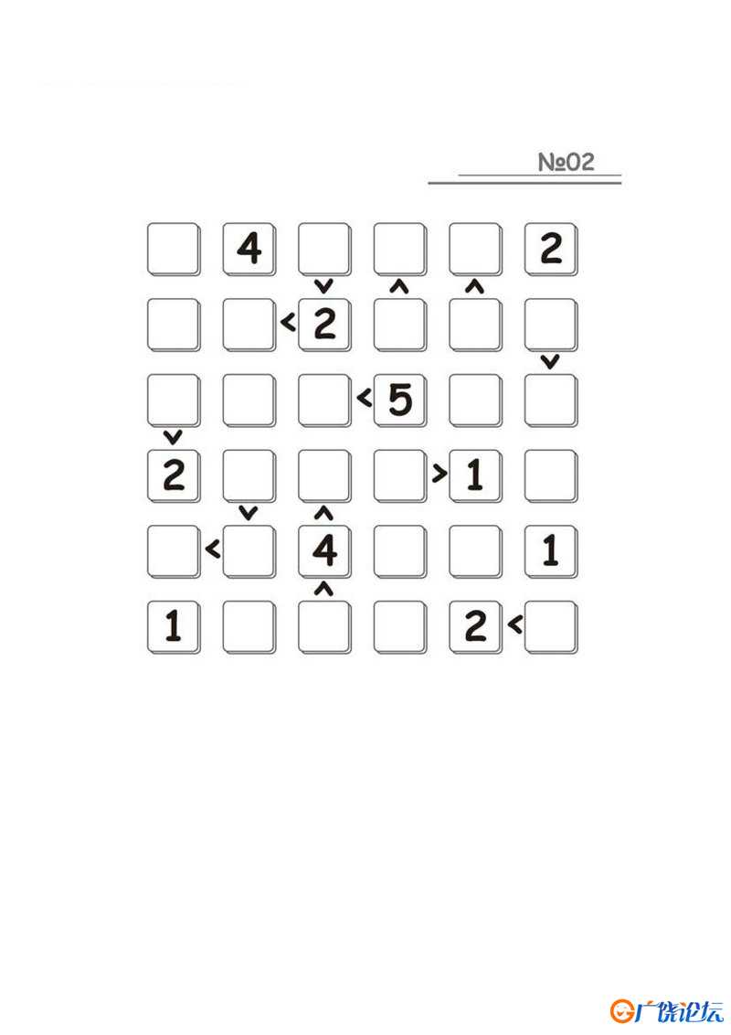 六乘六数字填空游戏可打印 思维逻辑 亲子游戏 广饶论坛中小学教育智慧平台 ...