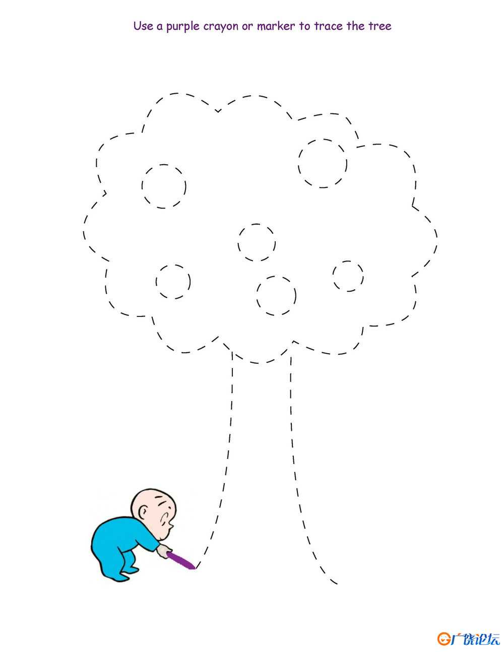 幼儿线条追踪控笔训练，阿罗有只彩色笔 9页PDF可打印 亲子控笔描红线条图形认知游戏 广饶论坛中小学教育智 ...