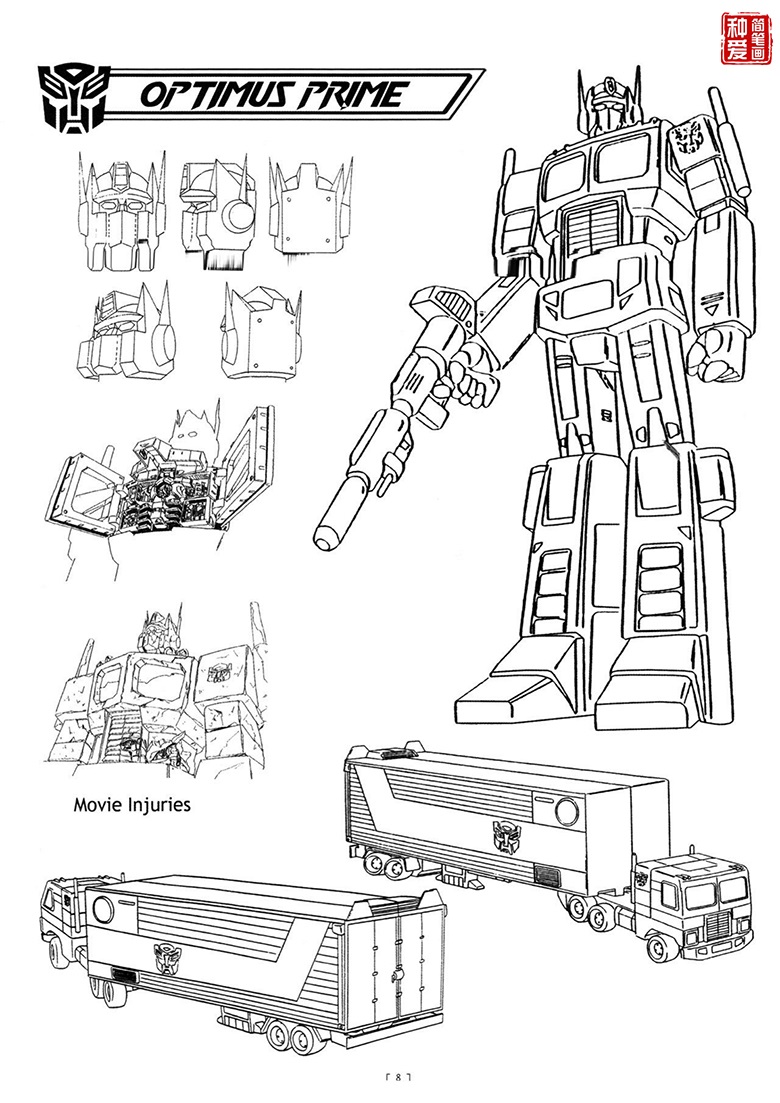 变形金刚简笔画198款 涂色画线稿 儿童卡通人物打印上色电子版素材 种爱简笔画-广饶县幼儿园小学可打印学习 ...