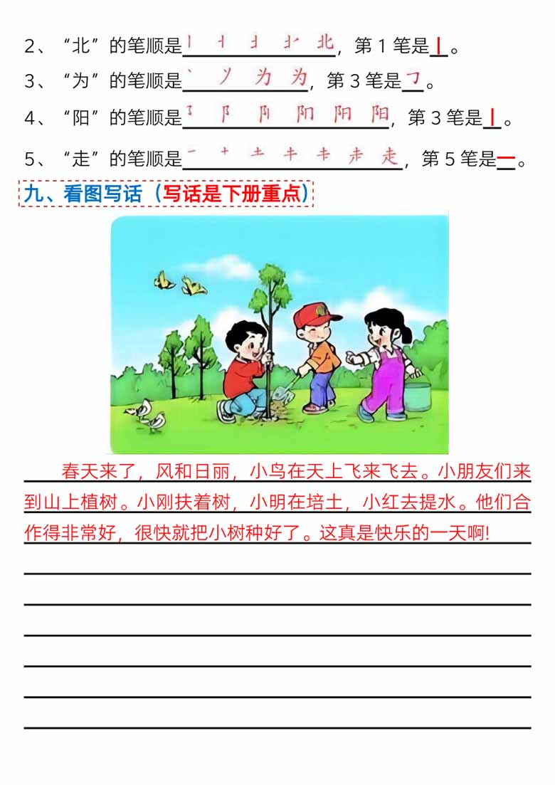 一年级语文下册第二单元考点总结及练习-9个必备知识点（版二）-副本_02 副本.jpg