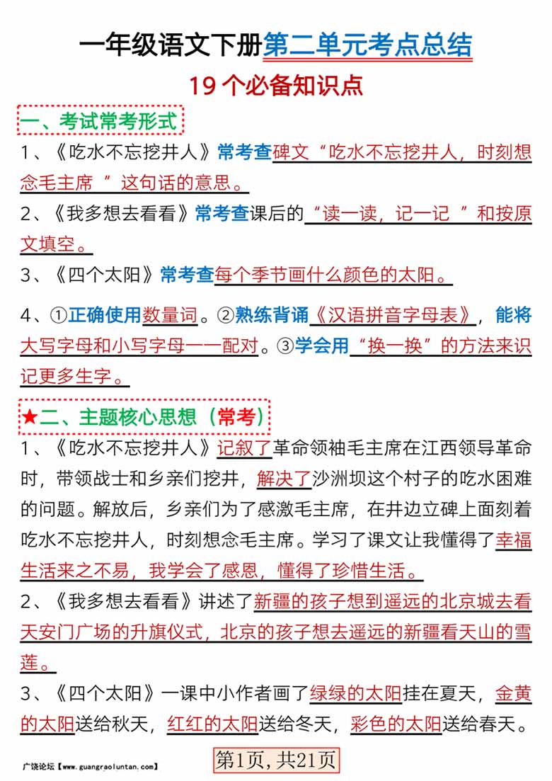 一年级语文下册第二单元考点总结19点（含练习题21页）-副本_00 副本.jpg