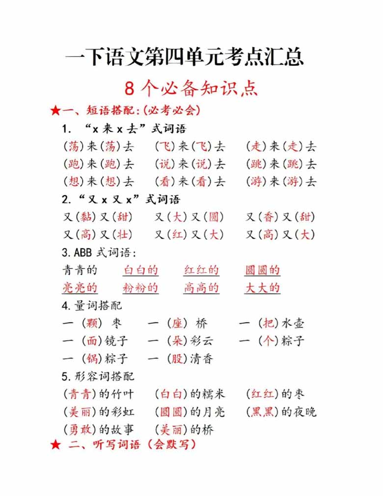 一年级语文下册第四单元考点总结8个必备知识点-副本_03 副本.jpg