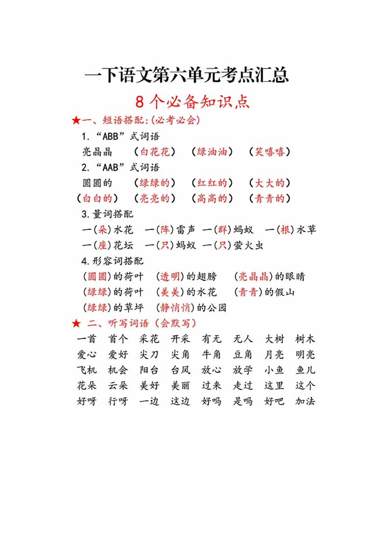 一年级语文下册第六单元考点总结8个必备知识点-副本_04 副本.jpg