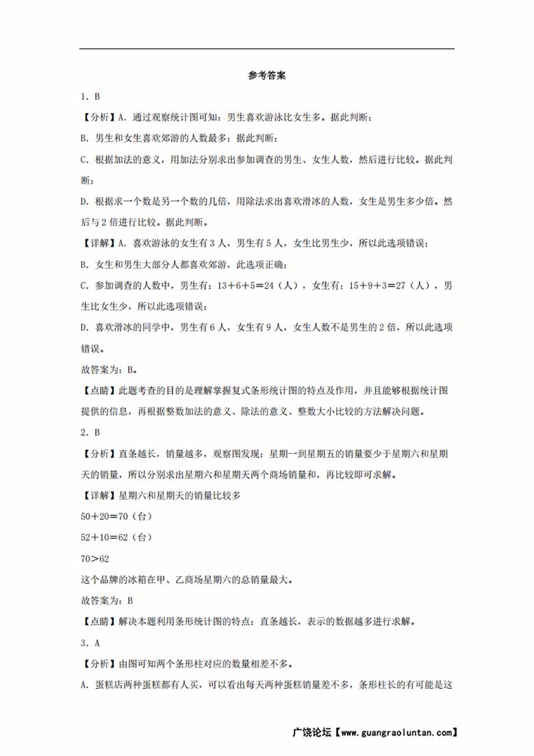 专题8  统计表和条形统计图（二）（统计与概率）-五年级上册数学专项提升（苏教版）-.jpg