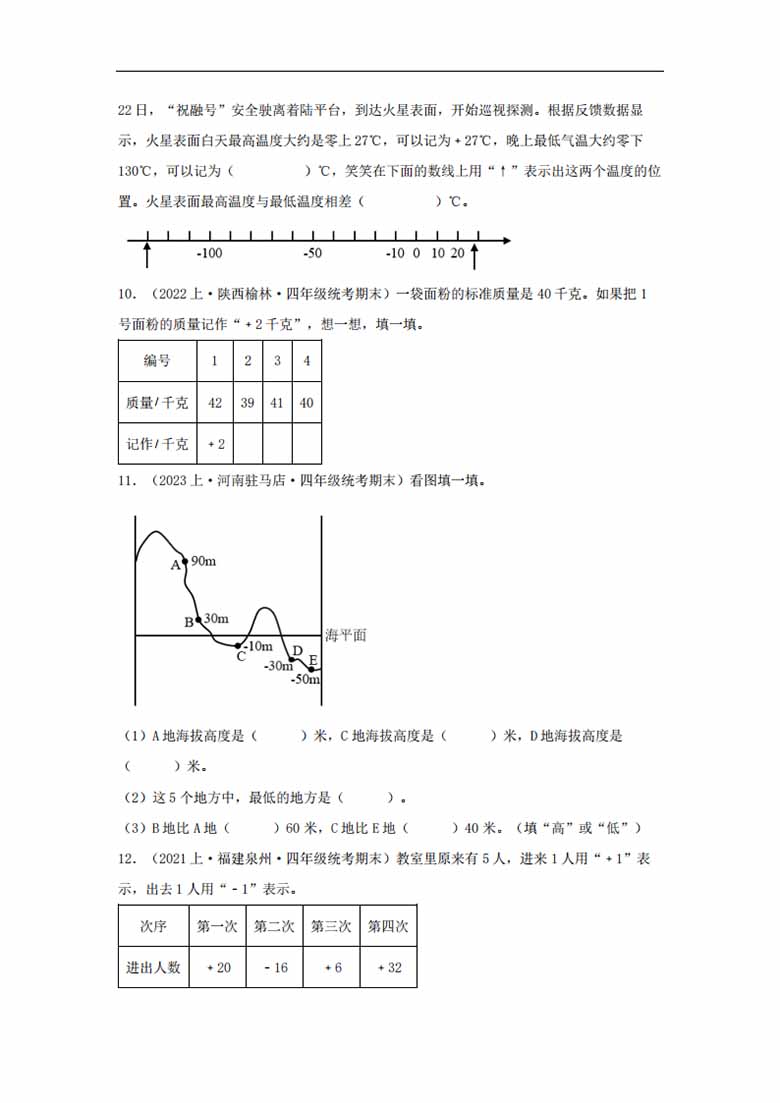 专题5  生活中的负数（数与代数）- 四年级上册数学专项提升（北师大版）-副本_02 副本.jpg