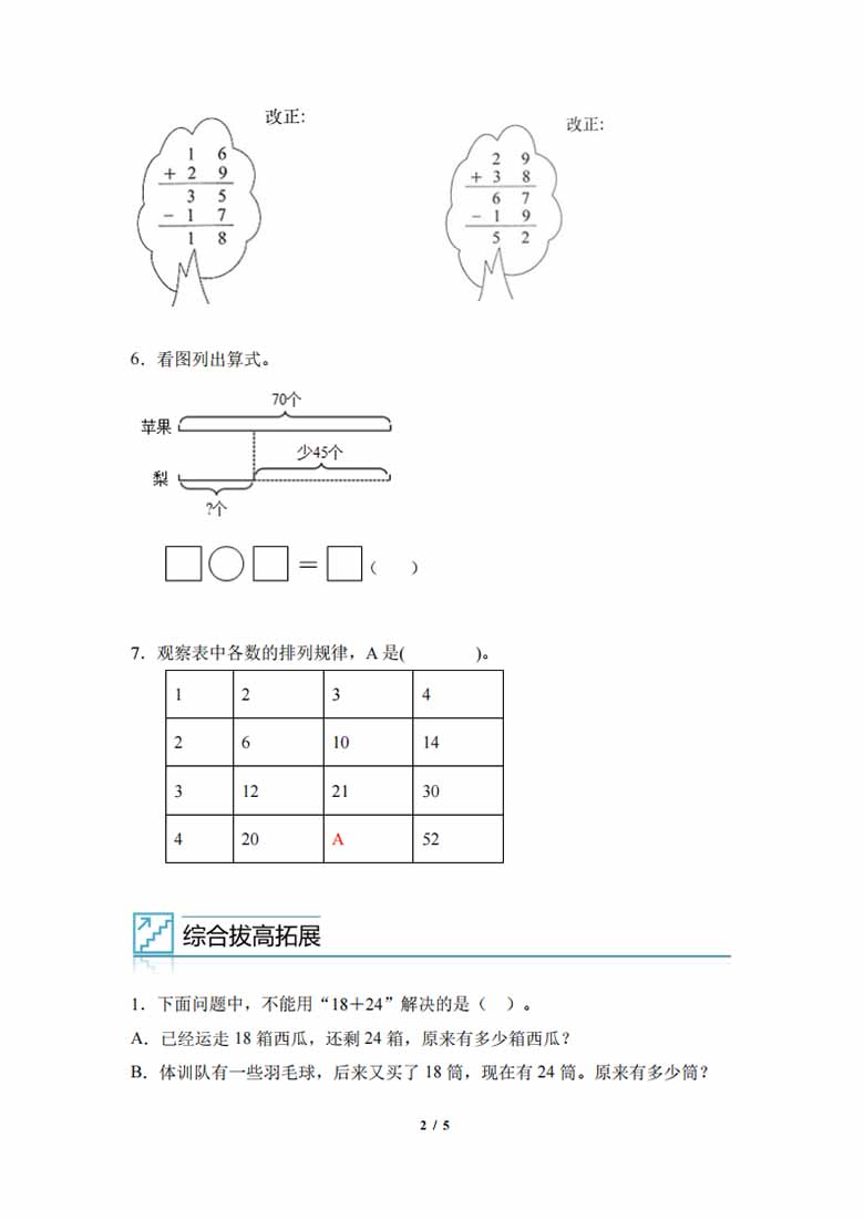 专题02：100 以内加减法及应用-二年级数学专项提升（人教版）-副本_01 副本.jpg