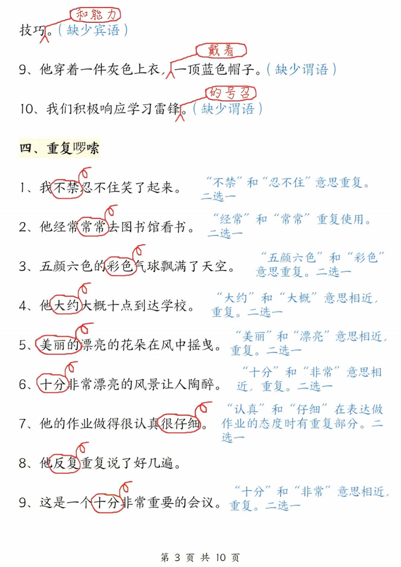 广饶论坛三年级上册语文修改病句六大专项练习,带答案20页PDF可打印学习资料 ... 广饶论坛三年级上册语文修改病句六大专项练习,带答案20页PDF可打印学习资料 ...