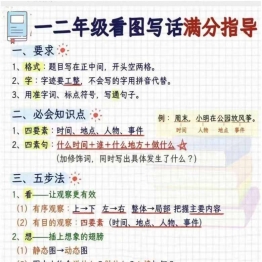 一二年级看图学话满分指导看图写话专项练习20页可打印资料