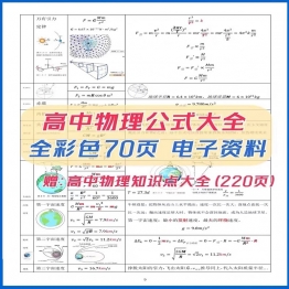 2025高中物理公式大全知识点汇总结手册高考一轮复习选必修一二三