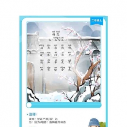 二年级古诗卡片 14页可打印PDF 小学2年级综合教学资料 家长在家亲子教育资源 广饶论坛中小学教育智慧平台