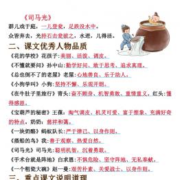 三上语文全册必背重点（十二大重点）26页PDF可打印学习资料