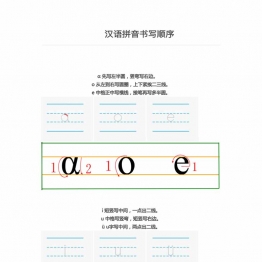 汉语拼音书写规范顺序，4页PDF电子版可打印学习资料