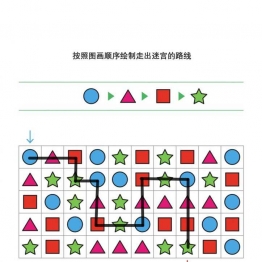 按照图画顺序绘制走出迷宫的路线2，7页PDF可打印 逻辑迷宫 亲子游戏 广饶论坛中小学教育智慧平台