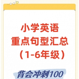 小学英语重点句型汇总，10页PDF可打印学习资料电子版