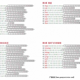 四年级上册语文生字课课贴（生字拼音组词笔顺笔画），6页PDF电子版学习资料