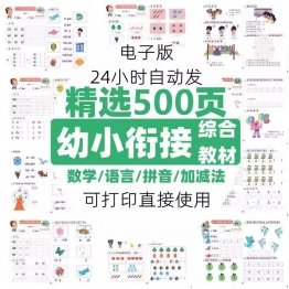 幼小衔接数学语言拼音加减法练习综合资料电子版素材精选500页