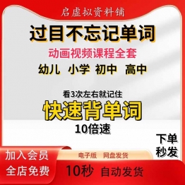 动画记单词视频教程背幼儿启蒙小学初中高中大学语英快速记忆法