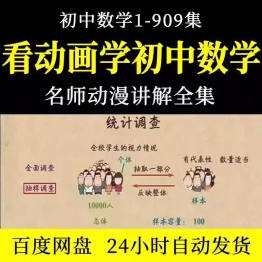 初中数学视频课素材趣味看动画片全集爆笑数学七八九年电子版素材