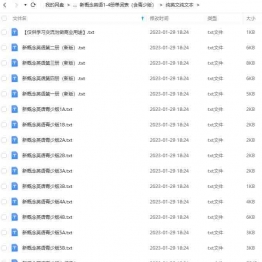 新概念英语1-4册单词表（含青少版）第1/2/3/4册纯英文纯文本单词表 分单元默写本 英文释义进阶等 非常适合中小学英语学习
