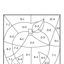 加减法计算填色画，3页PDF