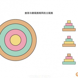 查找与俯视图相同的主视图共9页PDF可打印 颜色追踪专注力训练 亲子游戏 广饶论坛中小学教育智慧平台