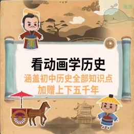 看动画学历史初中789年级七八九历史启蒙趣味动画视频电子版素材