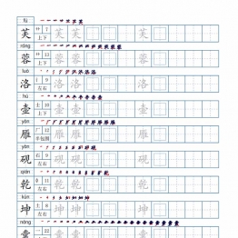 四年级下册生字表200个，字帖21页（偏旁部首+笔顺+拼音），pdf可打印