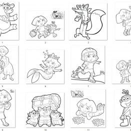 填色图|爱探险的朵拉 Dora The Explorer|25张|可打印|百度云下载