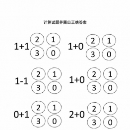 计算试题并圈出答案，13页PDF可打印学习资料