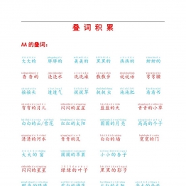 一年级语文下册词句积累共25页PDF可打印 日记作文词句积累资料 语文启蒙亲子教育资源 广饶论坛中小学教育智慧平台